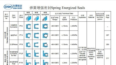彈簧增強密封選型